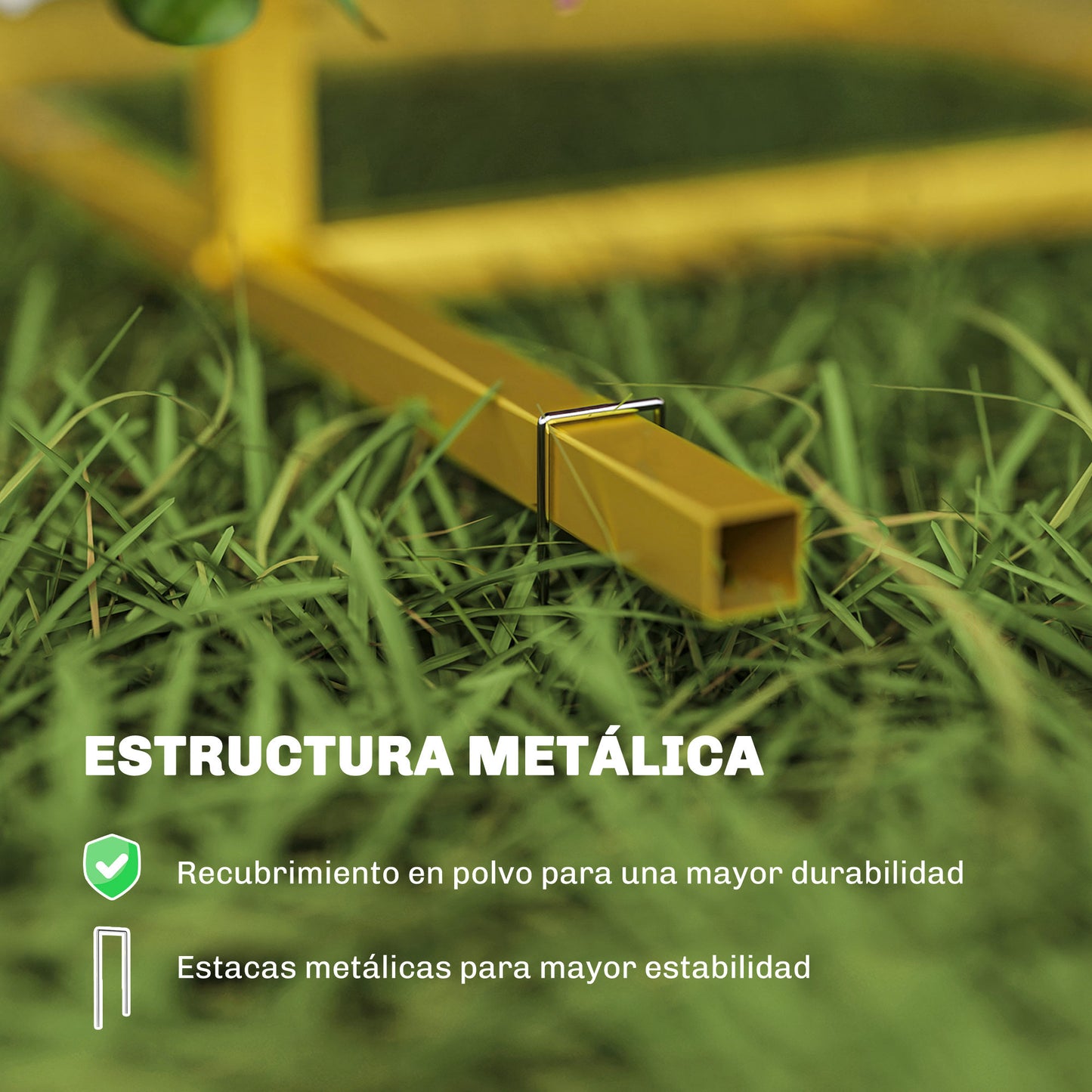 Outsunny Arco De Jardín De Metal Para Rosas Con Recubrimiento En Polvo Dorado_4