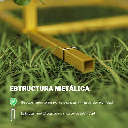 Outsunny Arco De Jardín De Metal Para Rosas Con Recubrimiento En Polvo Dorado_4