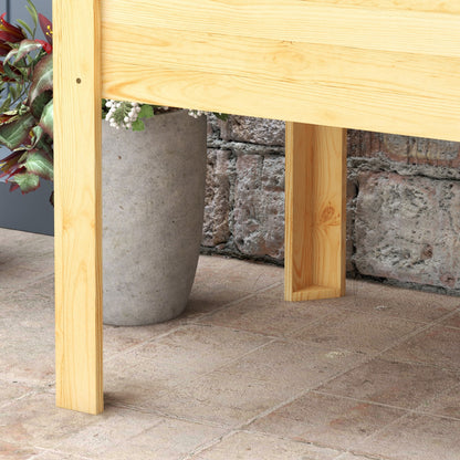Outsunny Huerto Urbano Elevado Con Enrejado Carga 300 Kg 120x60x75 Cm Natural_3