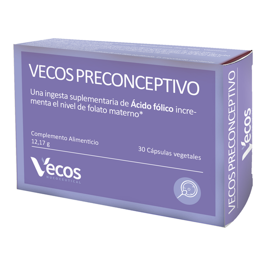 Preconceptivo Vecos 30 Cápsulas | Preparación Para El Embarazo | Ácido Fólico, Hierro Y Dha_0