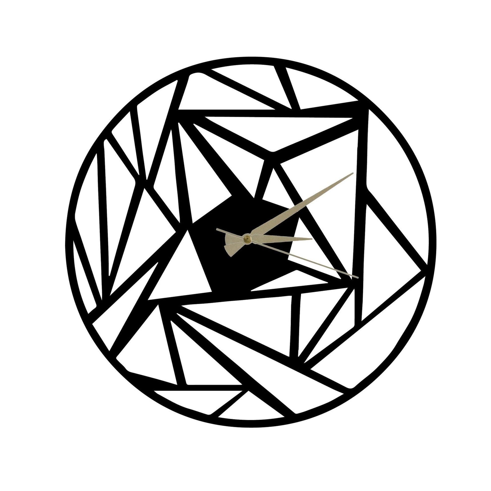 Reloj De Pared Metal Estilo Geométrico_0