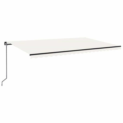 Toldo Retráctil Manual Con Luz Led Crema 500x300 Cm_0
