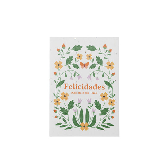 Postal Plantable Felicidades Con Semillas De Flores – Tarjeta Que Florece, Regalo Especial Con Significado | Resetea_0