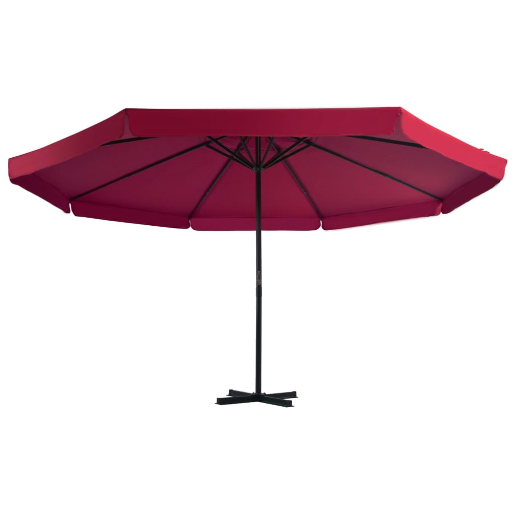 Vidaxl Sombrilla De Jardín Con Base Portátil Rojo_1