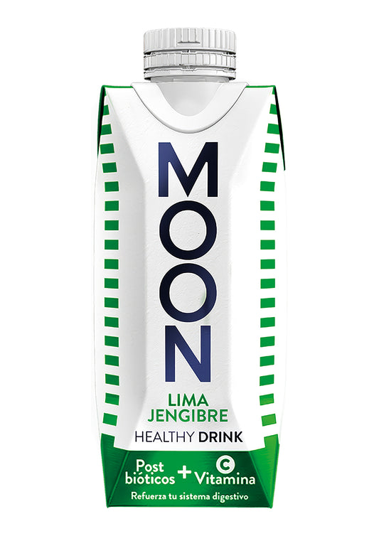 Healthy Drink Lima y Jengibre Bio con Post-bióticos y Vitamina C MOONDRIKS 330 ml