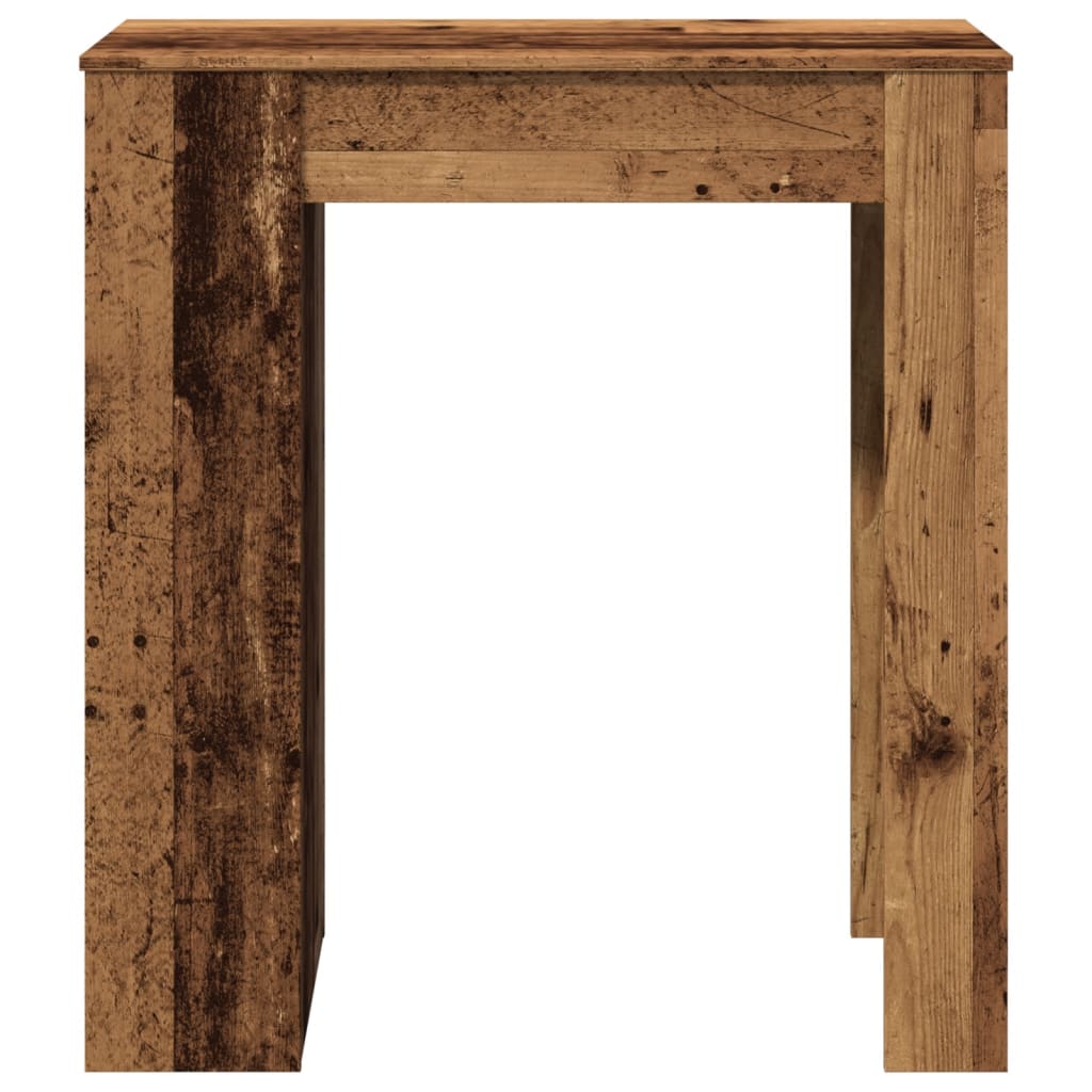 Mesa Alta Con Estantes Madera Envejecida 95x47x103,5 Cm_2