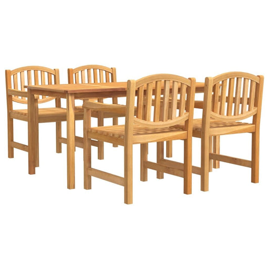 Vidaxl Juego De Comedor Para Jardín 5 Piezas Madera Maciza De Teca_0