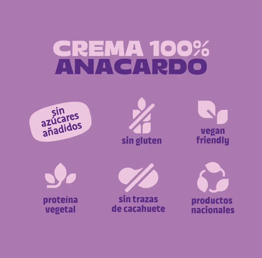 Pack crema 100% de anacardo 6 uds The Nut Club 1080g_5