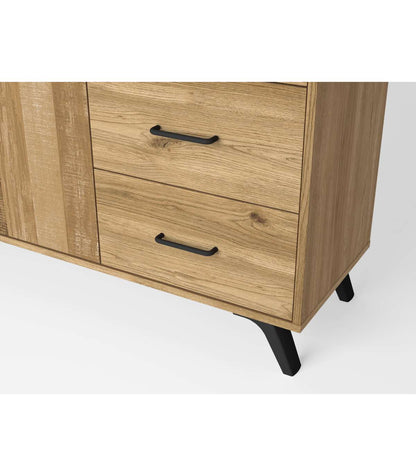 Mueble Aparador Nora 2 Puertas 3 Cajones Acabado Natural, 136.3cm(ancho) 81cm(alto) 40cm (_3