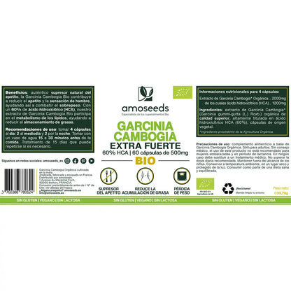 Garcinia Cambogia Bio, Extra Fuerte, 60% Hca | 60 Cápsulas_1