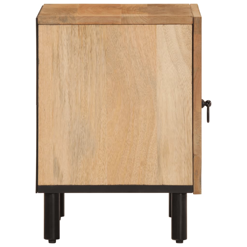 Mesita De Noche De Madera Maciza De Mango 40x33x46 Cm_4