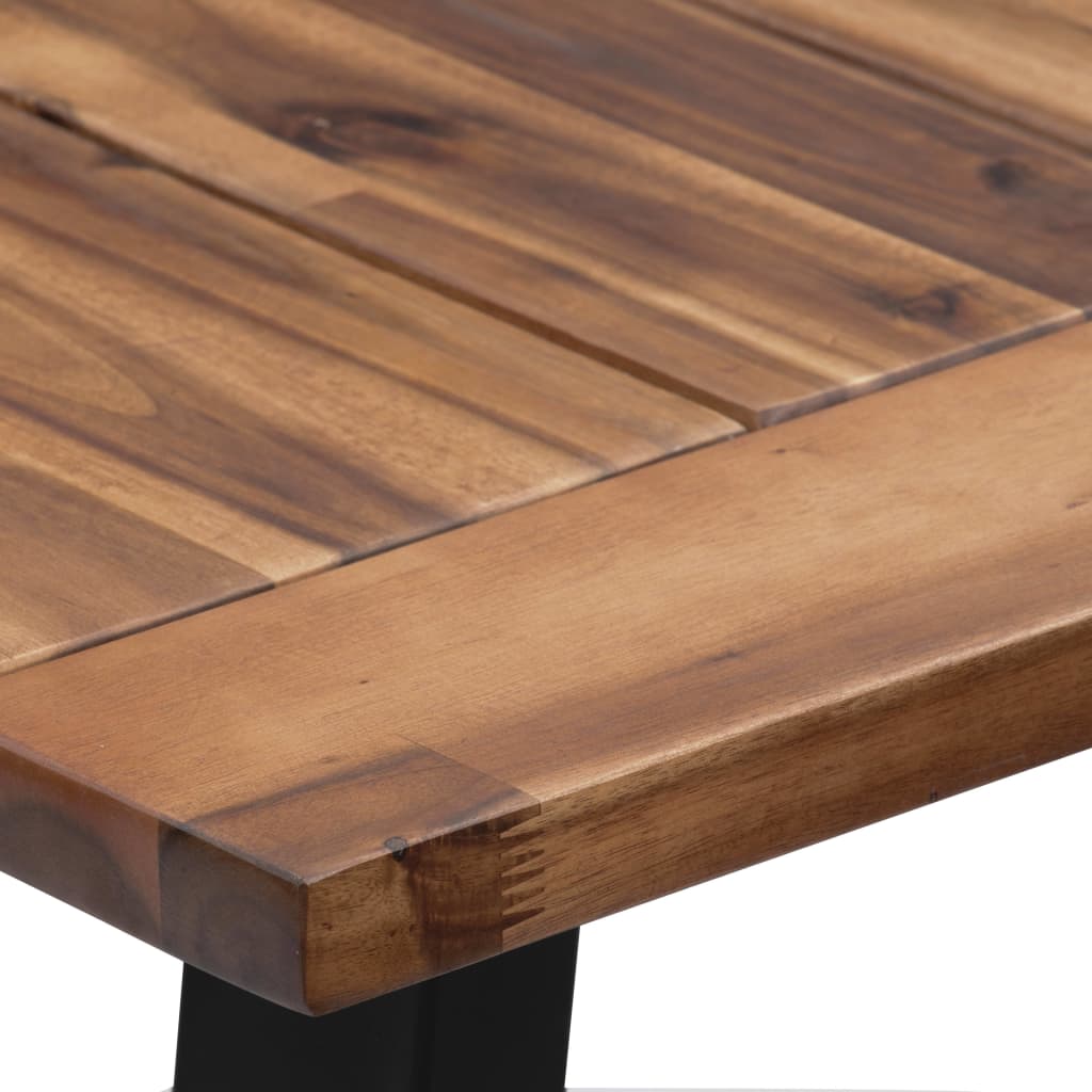 Mesa De Comedor Madera Maciza De Acacia 180x90 Cm_3