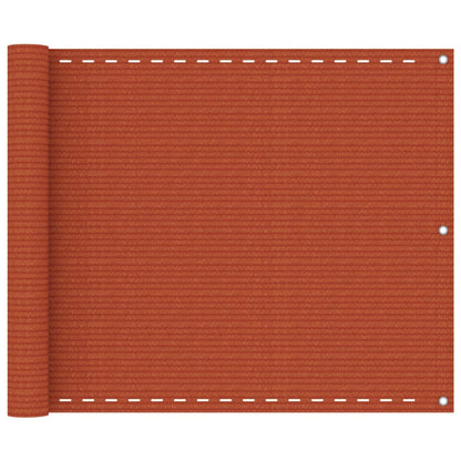 Vidaxl Toldo Para Balcón Hdpe Naranja 75x300 Cm_0