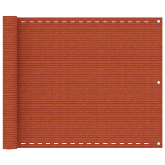 Vidaxl Toldo Para Balcón Hdpe Naranja 75x300 Cm_0