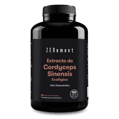 Extracto de Cordyceps Sinensis ECO 40% Polisacáridos Zenement, 180 comprimidos Cordyceps Sinensis Ecológico