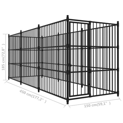 Vidaxl Perrera De Exterior 450x150x185 Cm_2