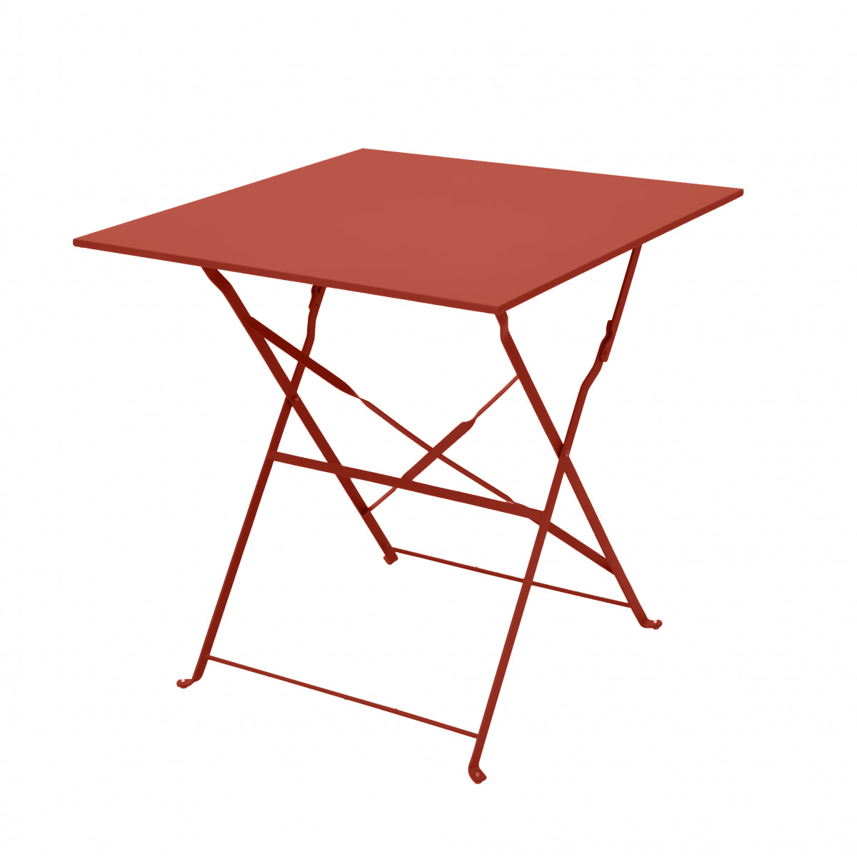 Mesa De Jardín Plegable Bistro Cuadrada 2 Personas Terracota 70x70cm- Mobiliario De Jardín_0