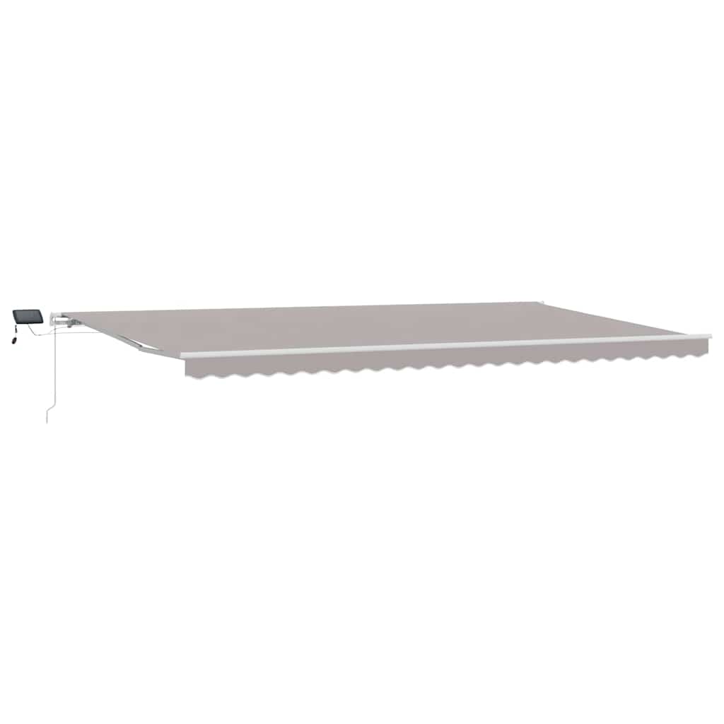 Toldo Retráctil Gris Claro 600 X 300 Cm Tela Y Aluminio_0