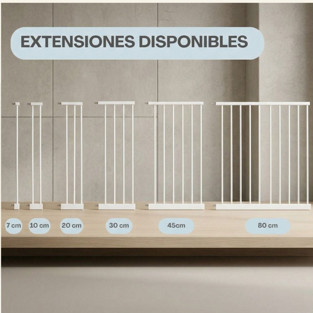 Extensión De 45 Cm Para Valla De Seguridad Infantil Y Para Mascotas, Blanco Bathby_3