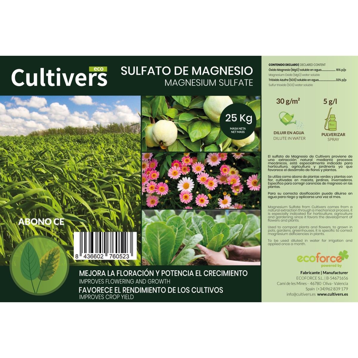 Sulfato De Magnesio Cultivers 2,5 Kg_3