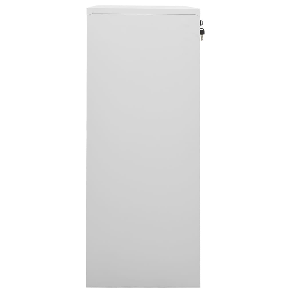 Armario De Oficina De Acero Gris Claro 90x40x102 Cm_2