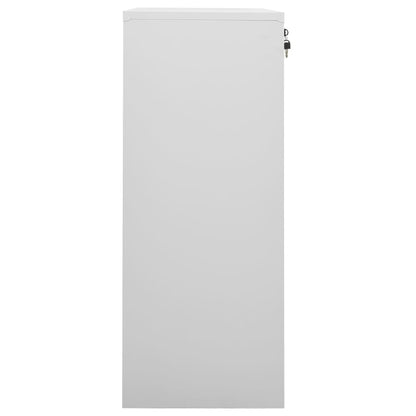 Armario De Oficina De Acero Gris Claro 90x40x102 Cm_2