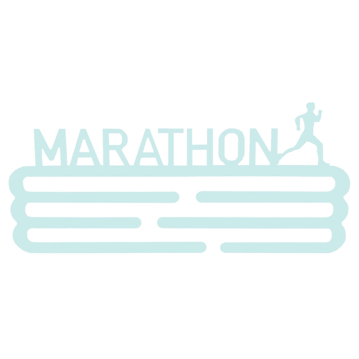 Medallero Maratón Azul Pastel Well Home Para 15 Medallas - Regalo Suave Para Runners_0