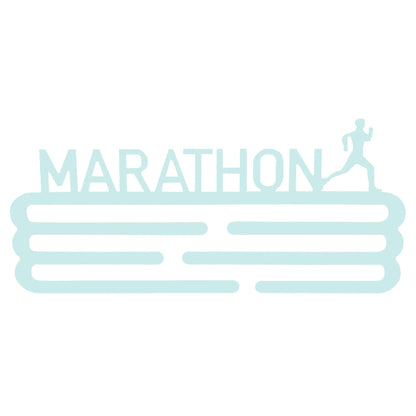 Medallero Maratón Azul Pastel Well Home Para 15 Medallas - Regalo Suave Para Runners_0