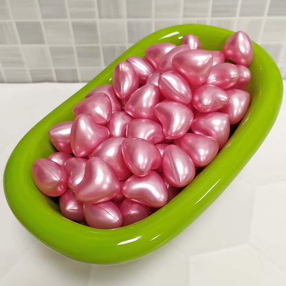 Pack Regalo 12 Perlas Baño En Forma De Corazón - Con Aceite De Soja - Hidrata, Suaviza Y Perfuma La Piel - Aroma Rosas_2
