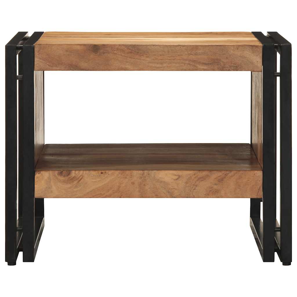 Mesa De Centro Madera Maciza De Acacia 50x50x38 Cm_2