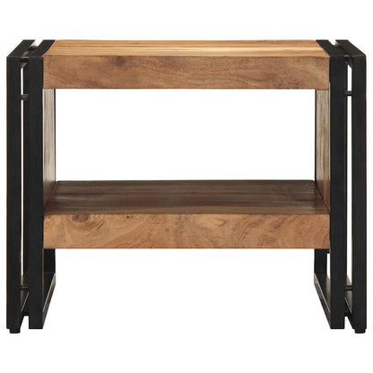 Mesa De Centro Madera Maciza De Acacia 50x50x38 Cm_2