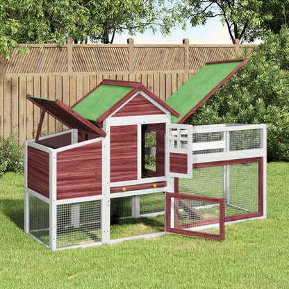 Vidaxl Gallinero Madera Maciza De Pino Color Moca 186,5x58,5x113 Cm_1