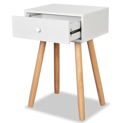 Mesitas De Noche 2 Uds Madera Maciza De Pino Blanco 40x30x61 Cm_3