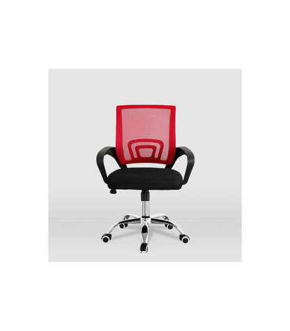 Silla De Estudio Juvenil Martina En Rojo Y Negro. Alto: 88-98, Ancho: 57, Fondo: 53.5_4