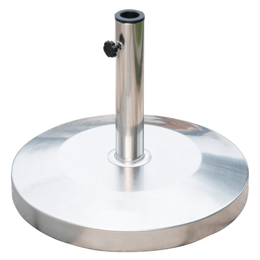 Outsunny Base Sombrilla Acero Inoxidable Soporte Pie Para Parasol_0