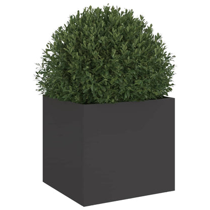 Jardinera De Acero Negro 32x30x29 Cm_3