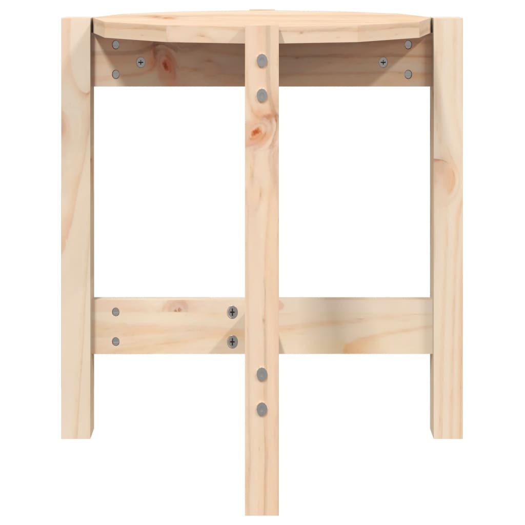 Mesa De Centro De Madera De Pino Maciza Ø 42,5x45 Cm_3
