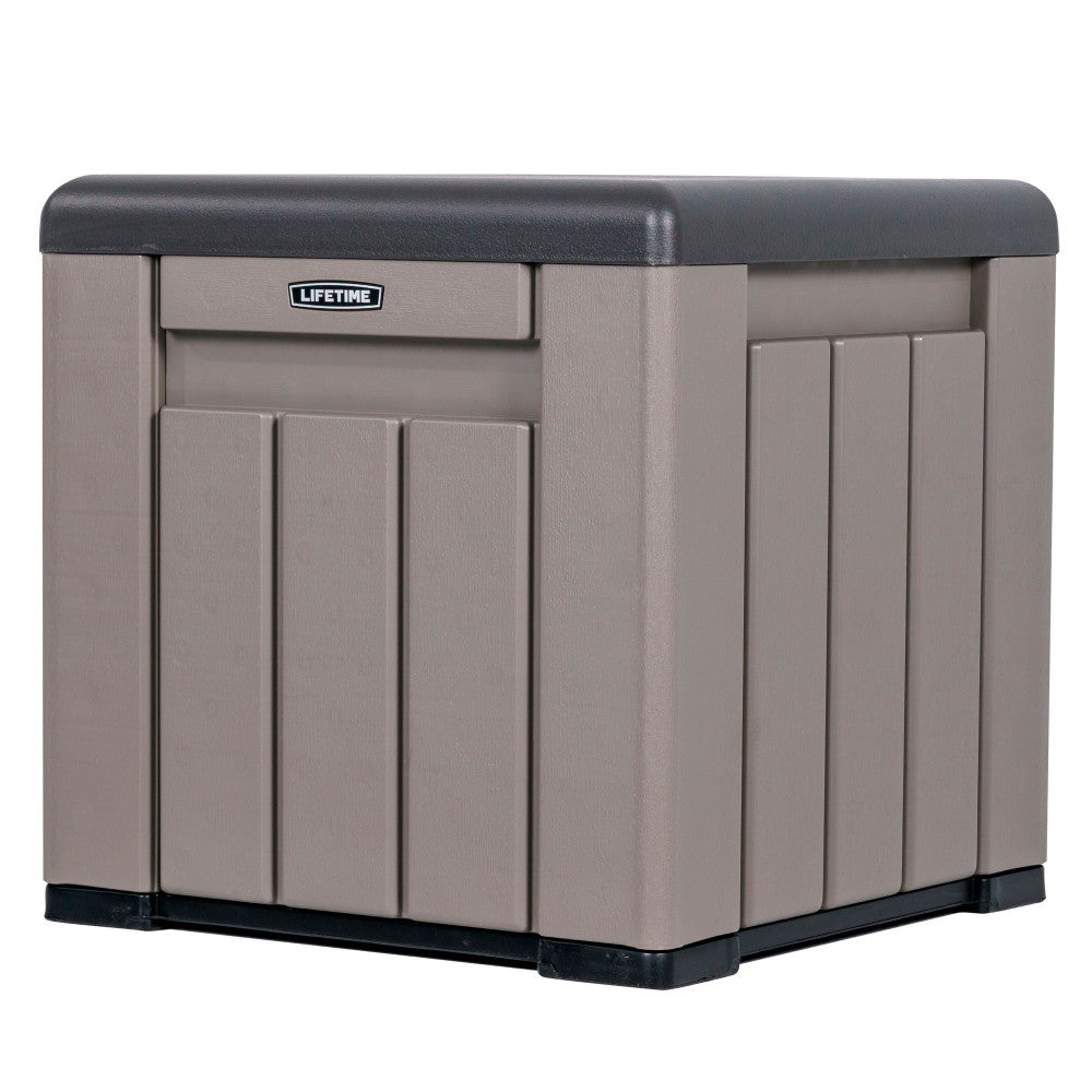 Baúl Exterior Ultrarresistente Gris C/tapa Desmontable Lifetime_0
