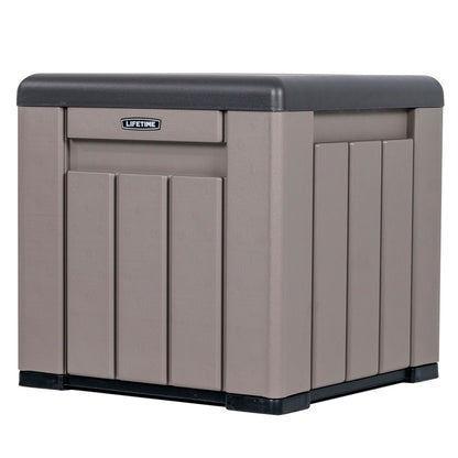 Baúl Exterior Ultrarresistente Gris C/tapa Desmontable Lifetime_0