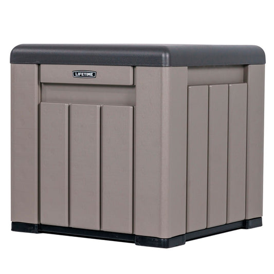 Baúl Exterior Ultrarresistente Gris C/tapa Desmontable Lifetime_0