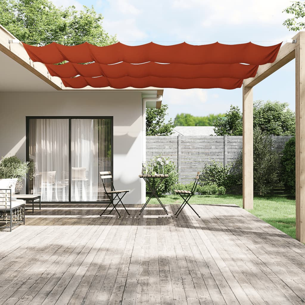 Vidaxl Toldo Vertical Terracota Tela Oxford 100x360 Cm_1