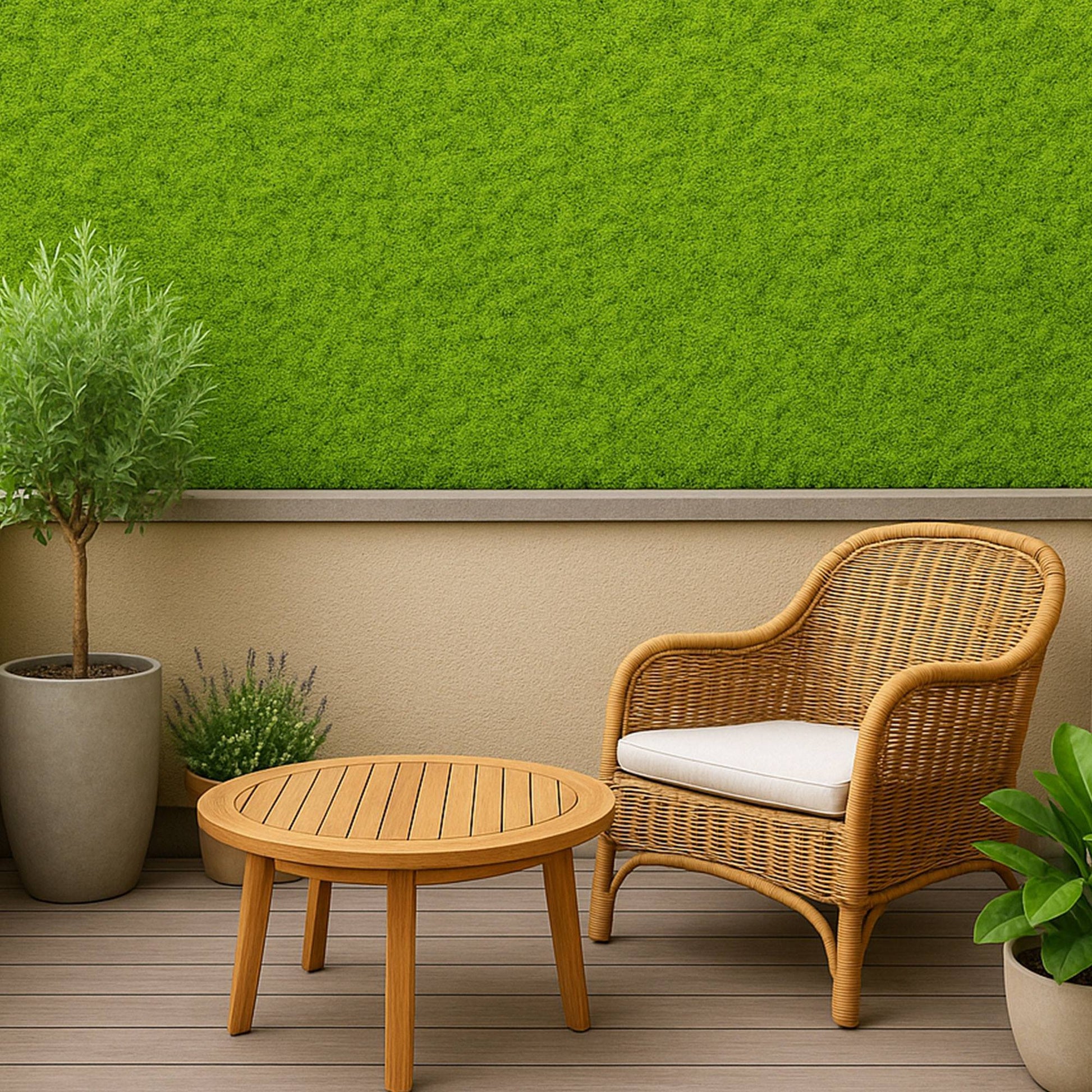 Jardín Vertical Artificial 100x100cm Well Home En Verde Exuberante Y Realista