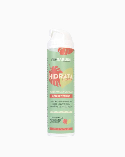 Acondicionador Profundo Y Mascarilla Con Proteínas Hidrata Cocos 200 Ml Bio Sakure_0