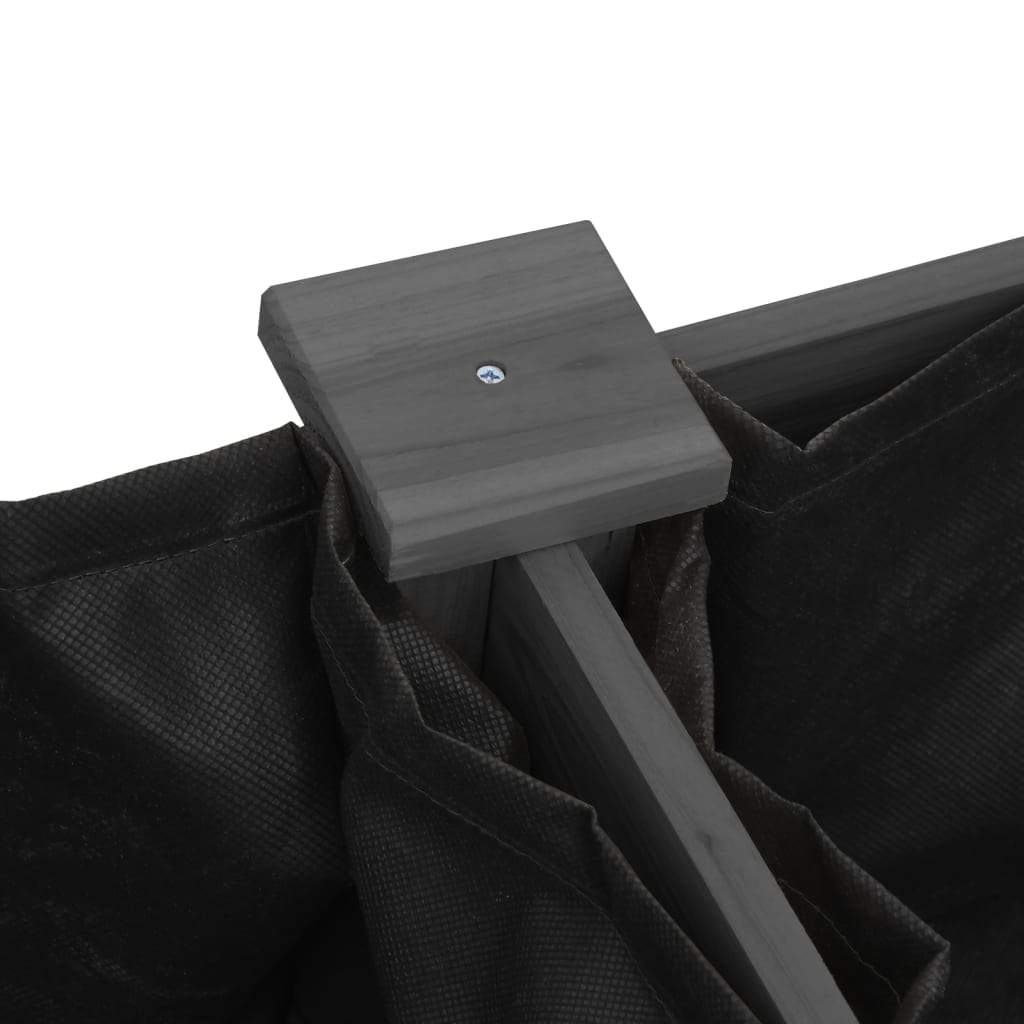 Jardinera Con Forro Madera Maciza De Abeto Gris 161x45x76 Cm_5