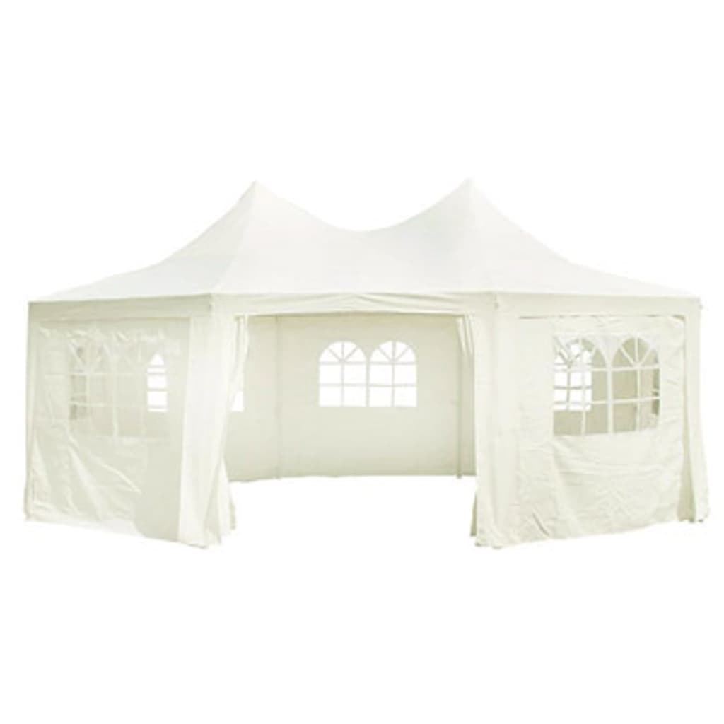 Vidaxl Carpa De Fiesta Octogonal Crema 6x4,4x3,5 M_1