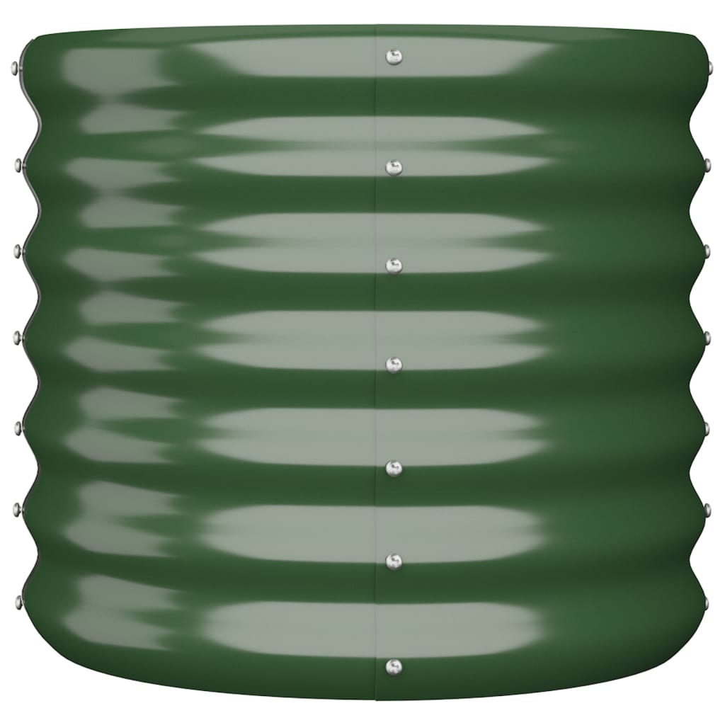 Jardinera De Acero Galvanizado Verde 40x40x36 Cm_2