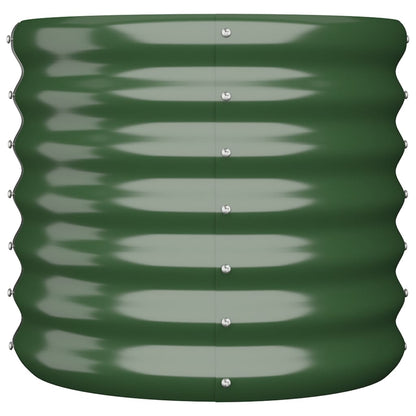 Jardinera De Acero Galvanizado Verde 40x40x36 Cm_2