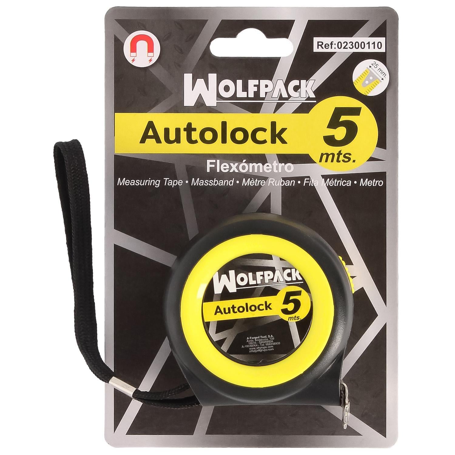Flexometro Sistema Autolock Con Freno Automatico Longitud 5 Metros Ancho Cinta 25 Mm. Magnetico. Cinta Metrica Freno Automatico_2