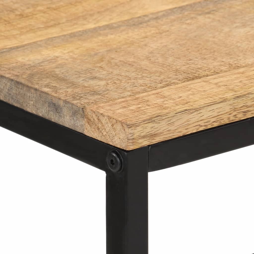 Mesa Consola Madera Maciza De Mango Rugosa 100x35x70 Cm_2