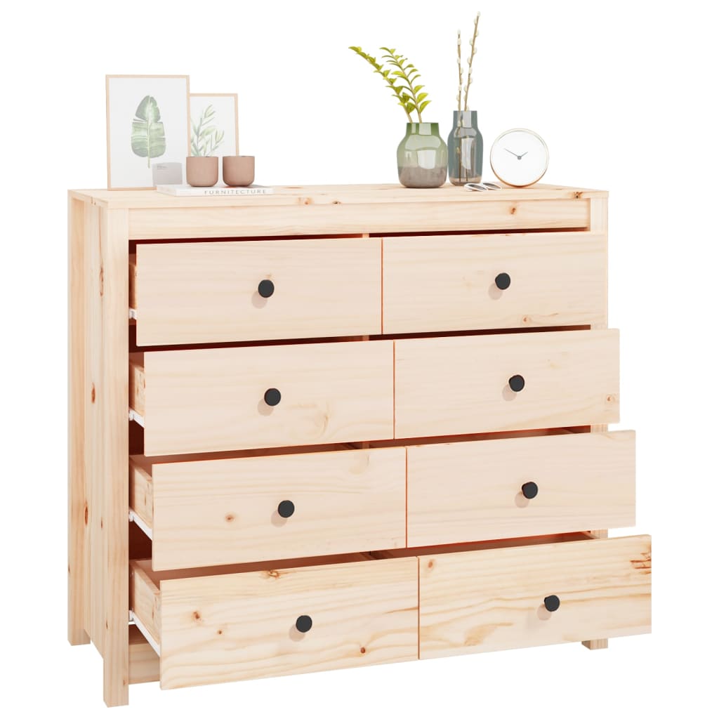 Armario Auxiliar De Madera Maciza De Pino 100x40x90 Cm / Vetonek_3